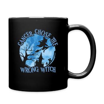 Cancer Witch Light Blue Prostate Cancer - Full Colour Mug - black - Right