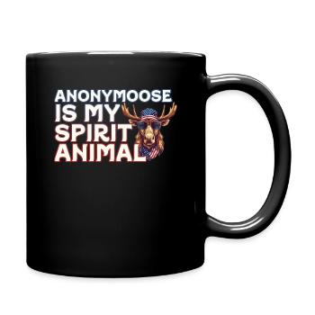 Anonymoose Ist Mein Spirit Animal Cooler Elch - Tasse einfarbig - Schwarz - Rechts