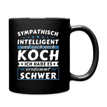 Sympathisch und intelligent - Koch Edition - Tasse einfarbig - Schwarz - Rechts