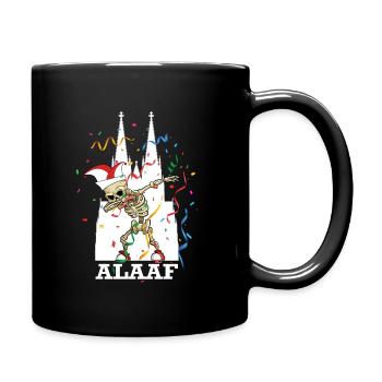 Karneval Kölle Alaaf Dabbing Skelett Fun - Tasse einfarbig - Schwarz - Rechts
