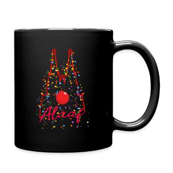 Karneval Kölle Alaaf am Kölner Dom - Tasse einfarbig - Schwarz - Rechts