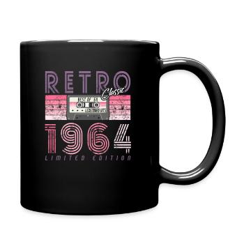 60. Geburtstag 2024 Feier best of Jahrgang 1964 - Tasse einfarbig - Schwarz - Rechts
