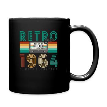 60. Geburtstag 2024 Feier best of Jahrgang 1964 - Tasse einfarbig - Schwarz - Rechts