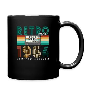 60. Geburtstag 2024 Feier best of Jahrgang 1964 - Tasse einfarbig - Schwarz - Rechts