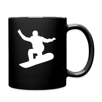 Snowboard, Halfpipe, Sports d’hiver, Forfaits ski - Mug uni - noir - Droite