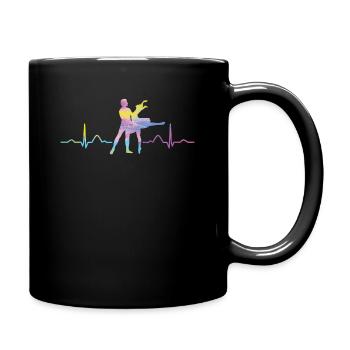 Ballett Tänzer Herzschlag Ekg Ballerina - Tasse einfarbig - Schwarz - Rechts