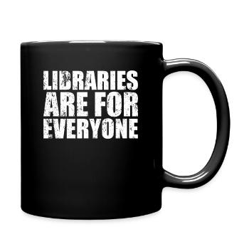 Les bibliothèques s’adressent à tous les amoureux des livres - Mug uni - noir - Droite