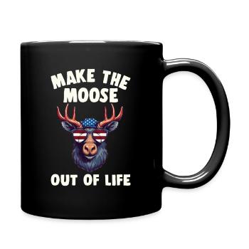 Aus Dem Leben Einen Elch Machen Cooler Elch - Tasse einfarbig - Schwarz - Rechts