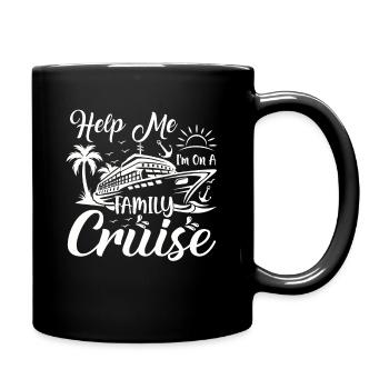 Au secours, je suis en croisière en famille - Mug uni - noir - Droite