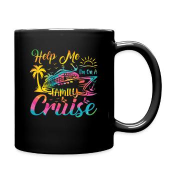 Hilfe Ich Bin Auf Einer Familienkreuzfahrt Urlaub - Tasse einfarbig - Schwarz - Rechts