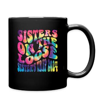 Sisters On The Loose Girls Reunion Trip - Full Colour Mug - black - Right