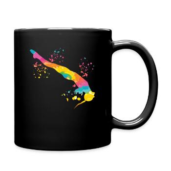 Diving Synchronized Diving - Full Colour Mug - black - Right