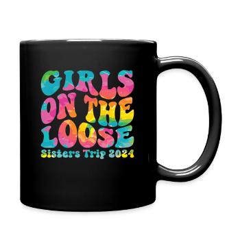 Sisters On The Loose Girls Reunion Trip - Full Colour Mug - black - Right