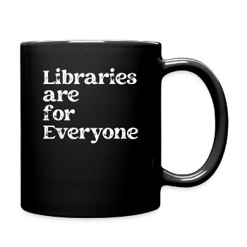 Les bibliothèques s’adressent à tous les amoureux des livres - Mug uni - noir - Droite