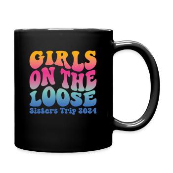 Sisters On The Loose Girls Reunion Trip - Full Colour Mug - black - Right