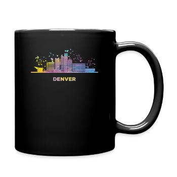 Denverites Skyline Denver - Tasse einfarbig - Schwarz - Rechts
