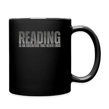 Reading is an adventure book lover - Full Colour Mug - black - Right