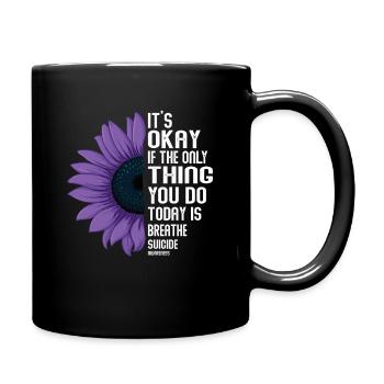 Sensibilisation à la prévention du suicide - Mug uni - noir - Droite