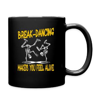 Alive in Motion - Breakdance Skeletons - Full Colour Mug - black - Right