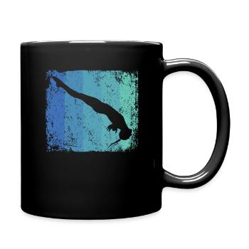 Plongeon, Saut artistique, Plongeon synchronisé - Mug uni - noir - Droite