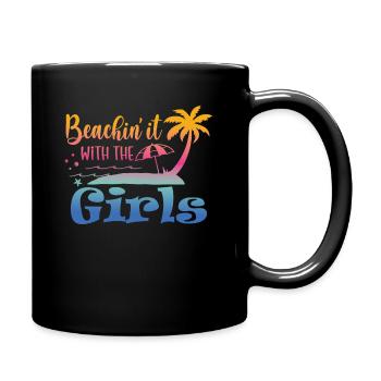 Week-end à la plage avec le voyage entre filles - Mug uni - noir - Droite