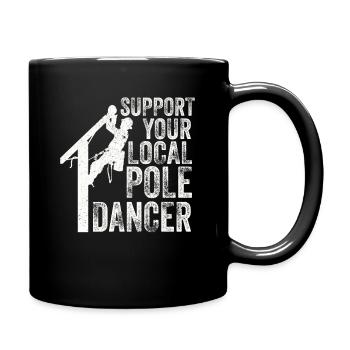 Soutenez votre monteur de lignes Pole Dancer local - Mug uni - noir - Droite