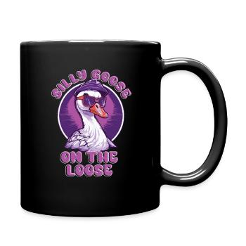 The stupid goose on the loose - Full Colour Mug - black - Right