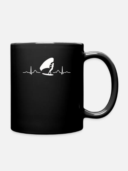 Ailes Surfer Wingsurfing Ailes Rétro Foil - Mug uni - noir