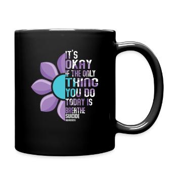 Sensibilisation à la prévention du suicide - Mug uni - noir - Droite