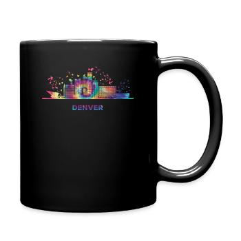 Denverites Skyline Denver - Tasse einfarbig - Schwarz - Rechts