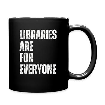 Les bibliothèques s’adressent à tous les amoureux des livres - Mug uni - noir - Droite