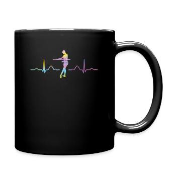 Ballett Tänzer Herzschlag Ekg Ballerina - Tasse einfarbig - Schwarz - Rechts