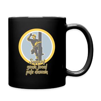 Soutenez votre monteur de lignes Pole Dancer local - Mug uni - noir - Droite