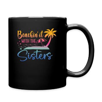 Beaching It With The Sisters Trip - Full Colour Mug - black - Right