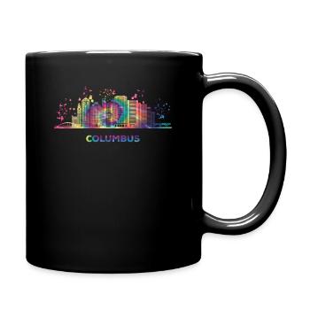 Columbusite Skyline Columbus - Tasse einfarbig - Schwarz - Rechts