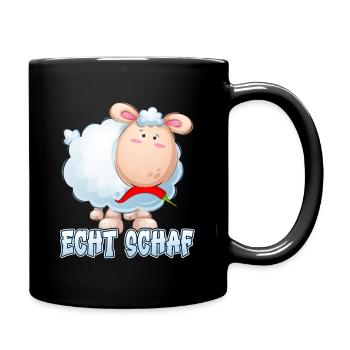 Real Sheep North German Lamb Sheep Shepherd - Full Colour Mug - black - Right