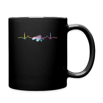 Ballett Tänzer Herzschlag Ekg Ballerina - Tasse einfarbig - Schwarz - Rechts