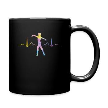 Ballett Tänzer Herzschlag Ekg Ballerina - Tasse einfarbig - Schwarz - Rechts