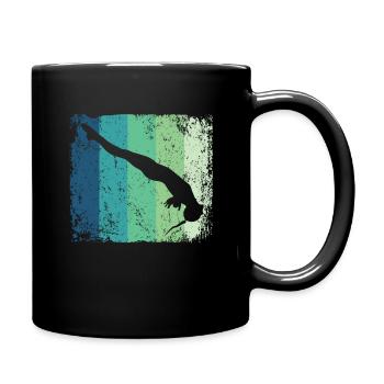 Plongeon, Saut artistique, Plongeon synchronisé - Mug uni - noir - Droite