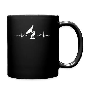 Flügel Surfer Wingsurfing Retro Folie Flügel - Tasse einfarbig - Schwarz - Rechts