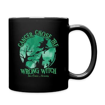 Cancer Witch Green Liver Cancer - Full Colour Mug - black - Right