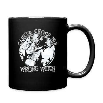 Krebs Hexe Zebra Neuroendokriner Krebs - Tasse einfarbig - Schwarz - Rechts