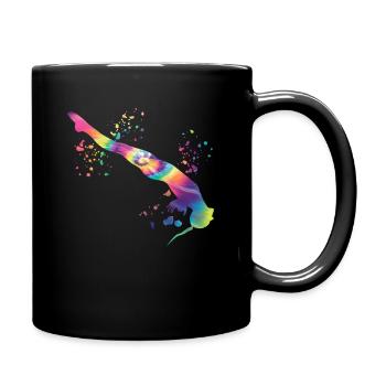 Synchronized Water Diver High Diver - Full Colour Mug - black - Right