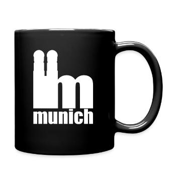 Servus - Gruß aus München - Frauenkirche - Tasse einfarbig - Schwarz - Rechts