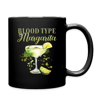 Groupe sanguin Margarita Tequila Enterrement de vie de garçon - Mug uni - noir - Droite
