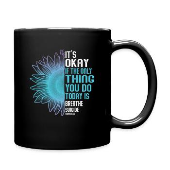 Sensibilisation à la prévention du suicide - Mug uni - noir - Droite
