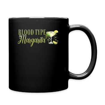 Groupe sanguin Margarita Tequila Enterrement de vie de garçon - Mug uni - noir - Droite