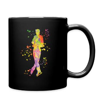 Eiskunstläufer Schlittschuhlaufen Eiskunstlauf - Tasse einfarbig - Schwarz - Rechts