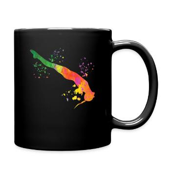 Plongeon, Saut artistique, Plongeon synchronisé - Mug uni - noir - Droite