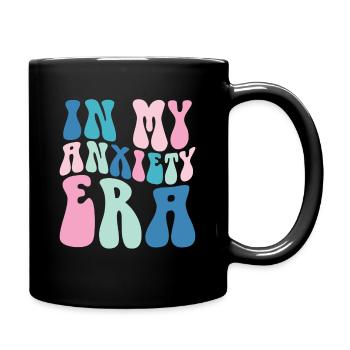 In Meiner Angst-ära Lustiges Überdenken - Tasse einfarbig - Schwarz - Rechts